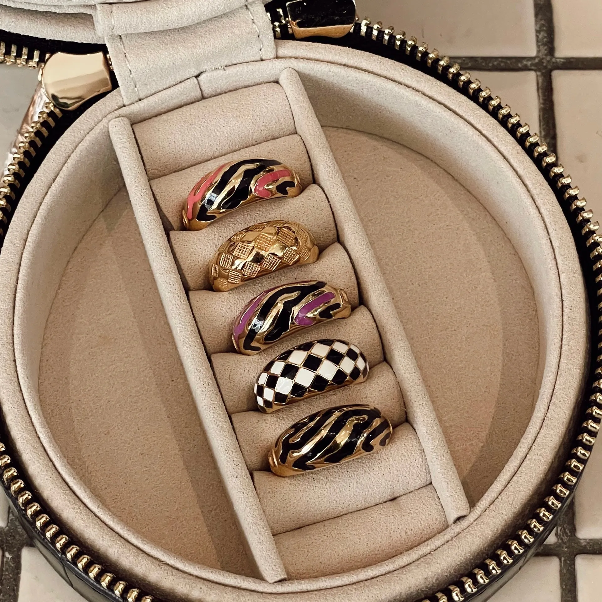 Checker Dome Ring