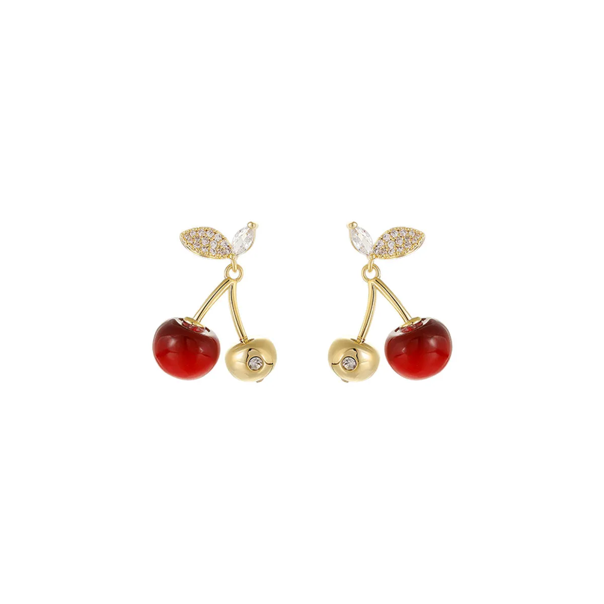 Cherry Bomb Drop Red Earrings