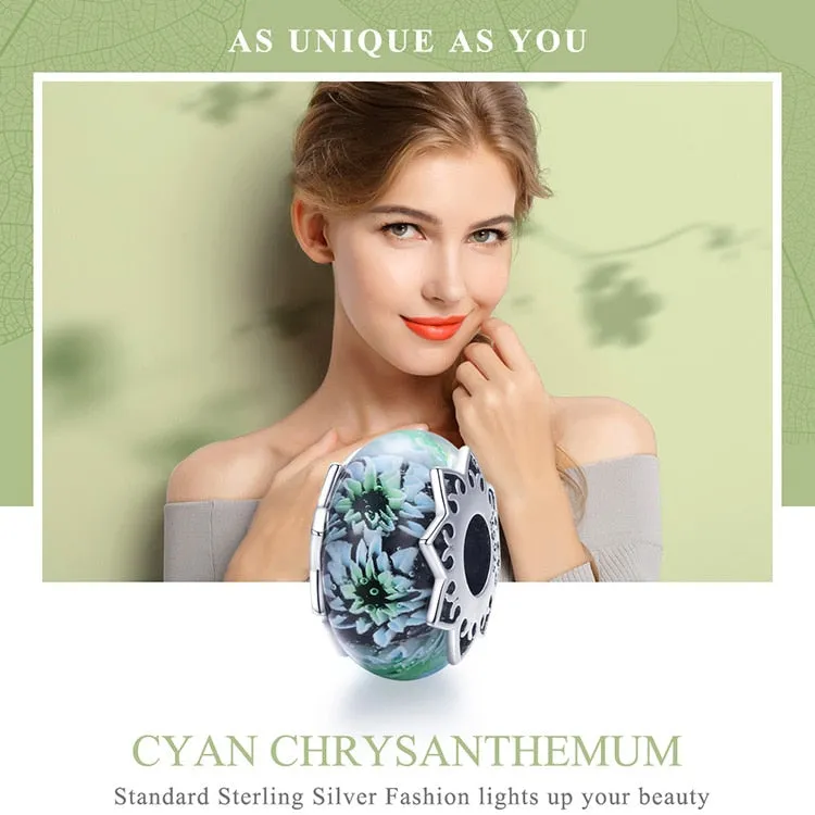 Chrysanthemum Flower European Glass Beads