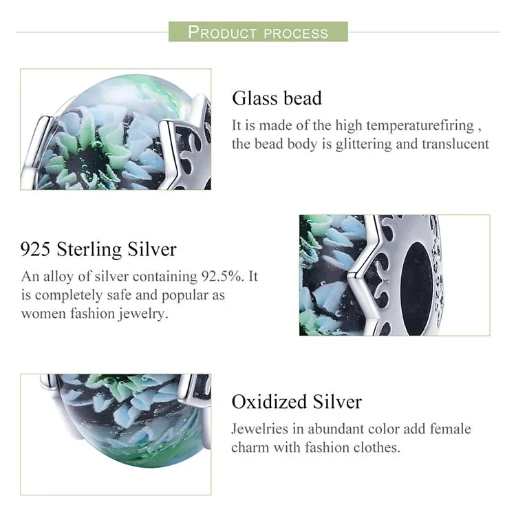 Chrysanthemum Flower European Glass Beads