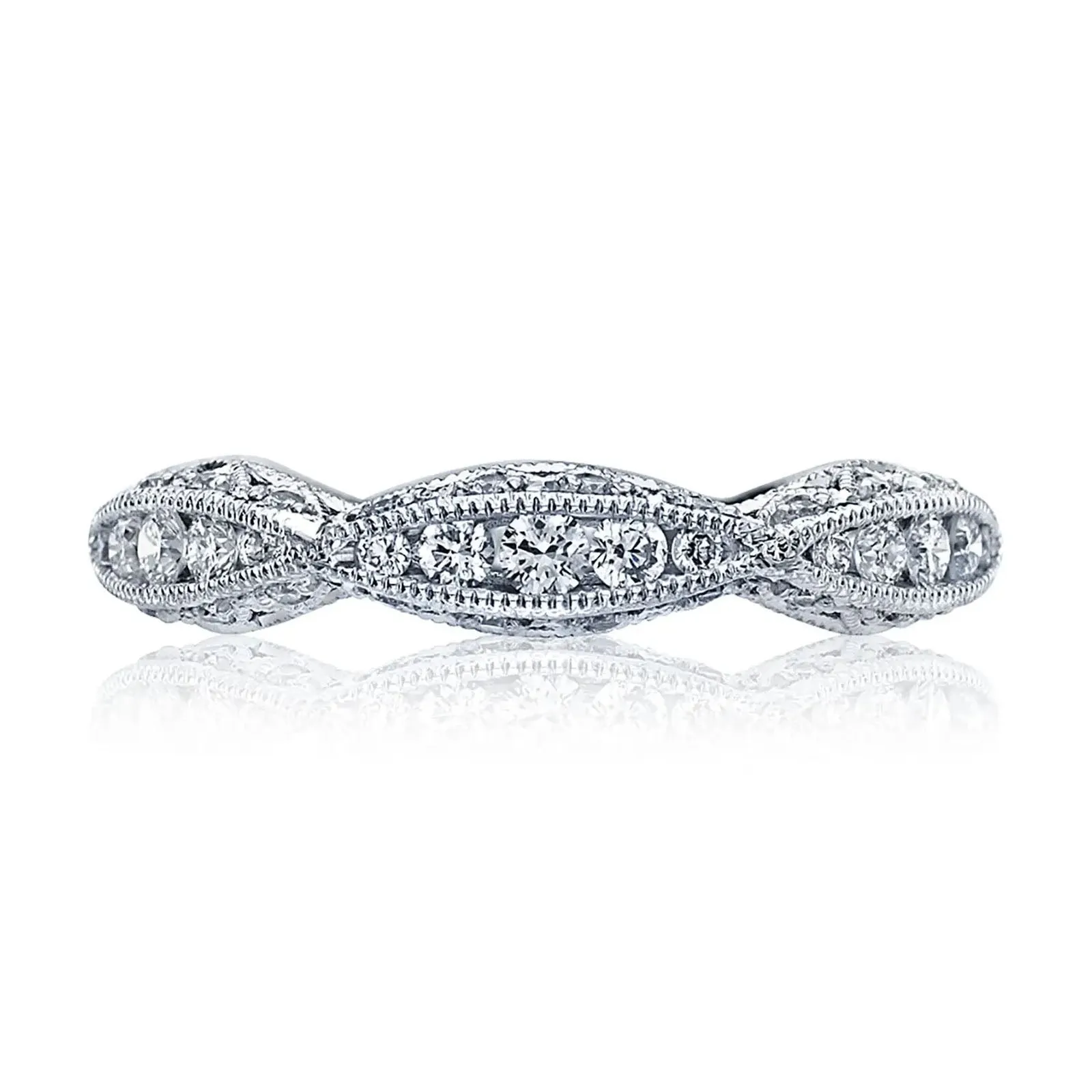 Classic Crescent Band with Diamonds