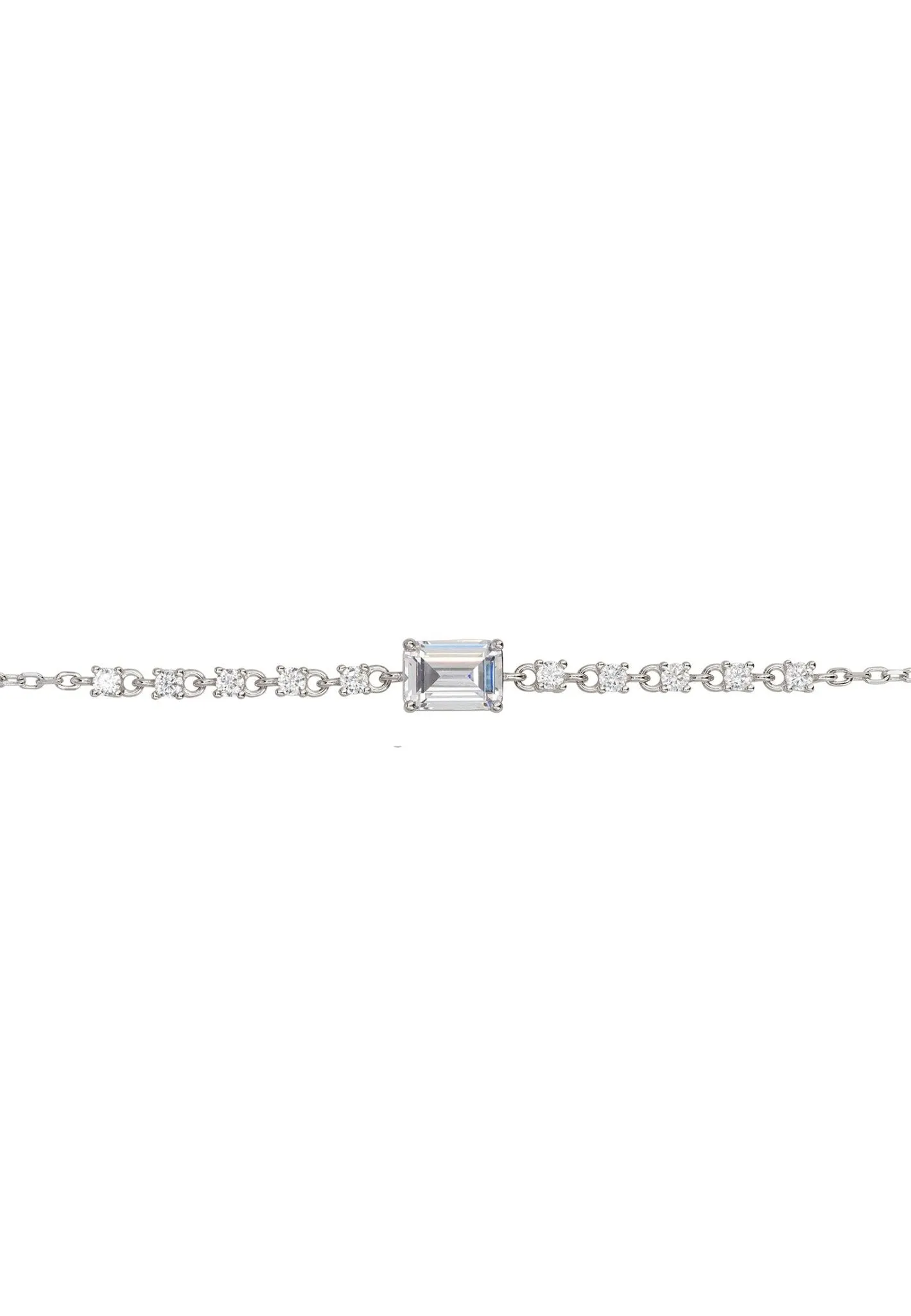 Claudia Gemstone Bracelet Silver Clear Quartz