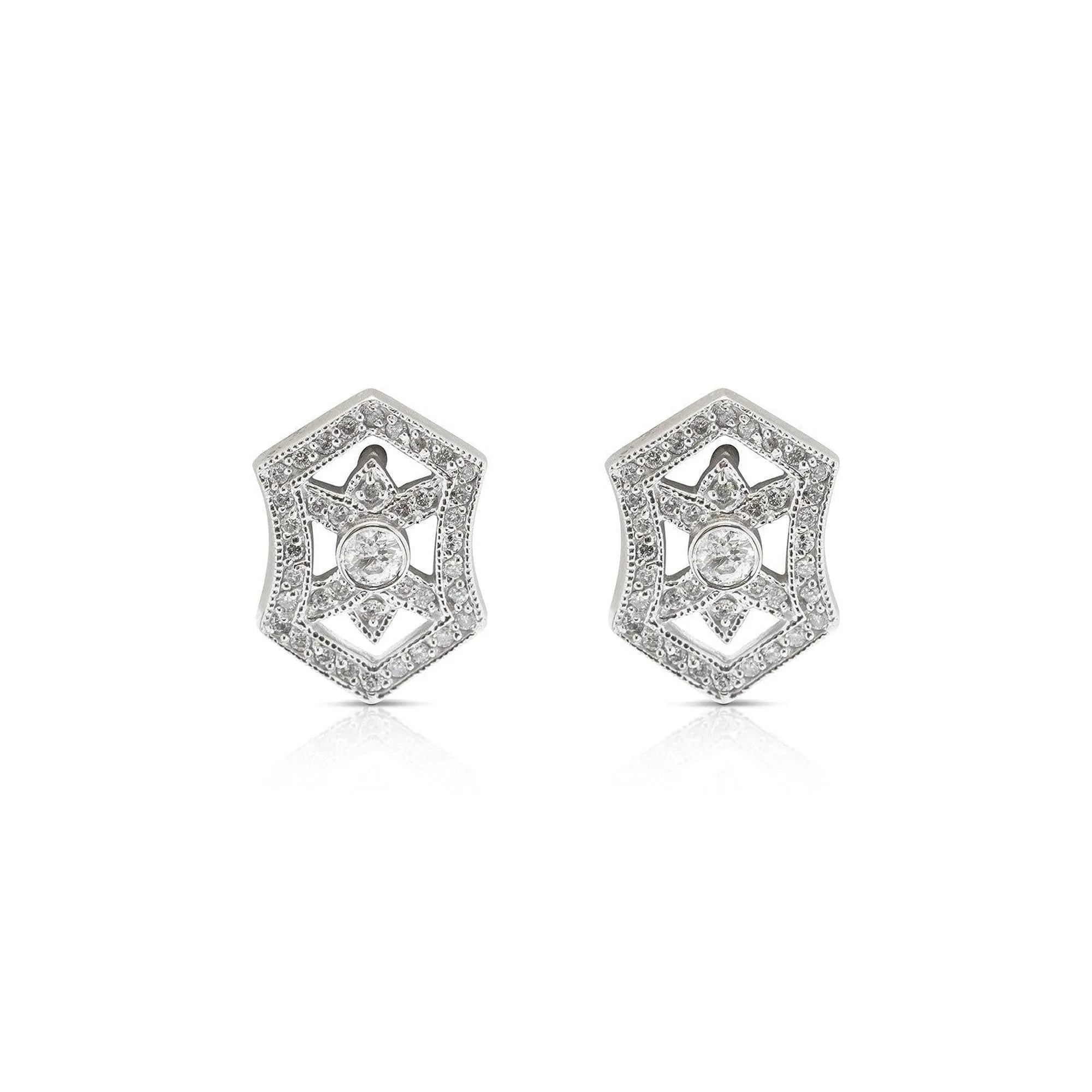 Cluster Diamond Stud Earrings