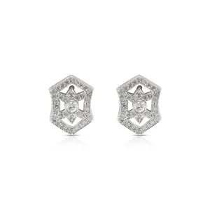 Cluster Diamond Stud Earrings
