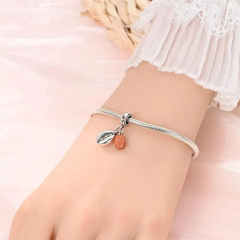 Coffee Beans Double Dangle Charm