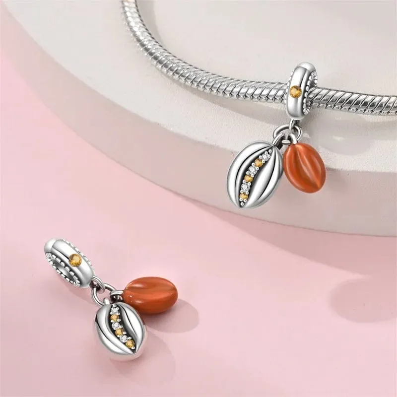 Coffee Beans Double Dangle Charm