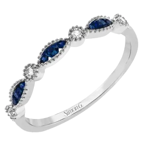 Color Gemstone Fashion Ring in 18k Gold with Diamonds QR1030 WHITE 18K X WHITE