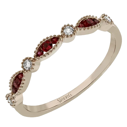Color Gemstone Fashion Ring in 18k Gold with Diamonds QR1030 WHITE 18K X WHITE