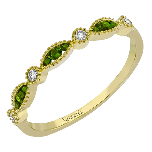 Color Gemstone Fashion Ring in 18k Gold with Diamonds QR1030 WHITE 18K X WHITE