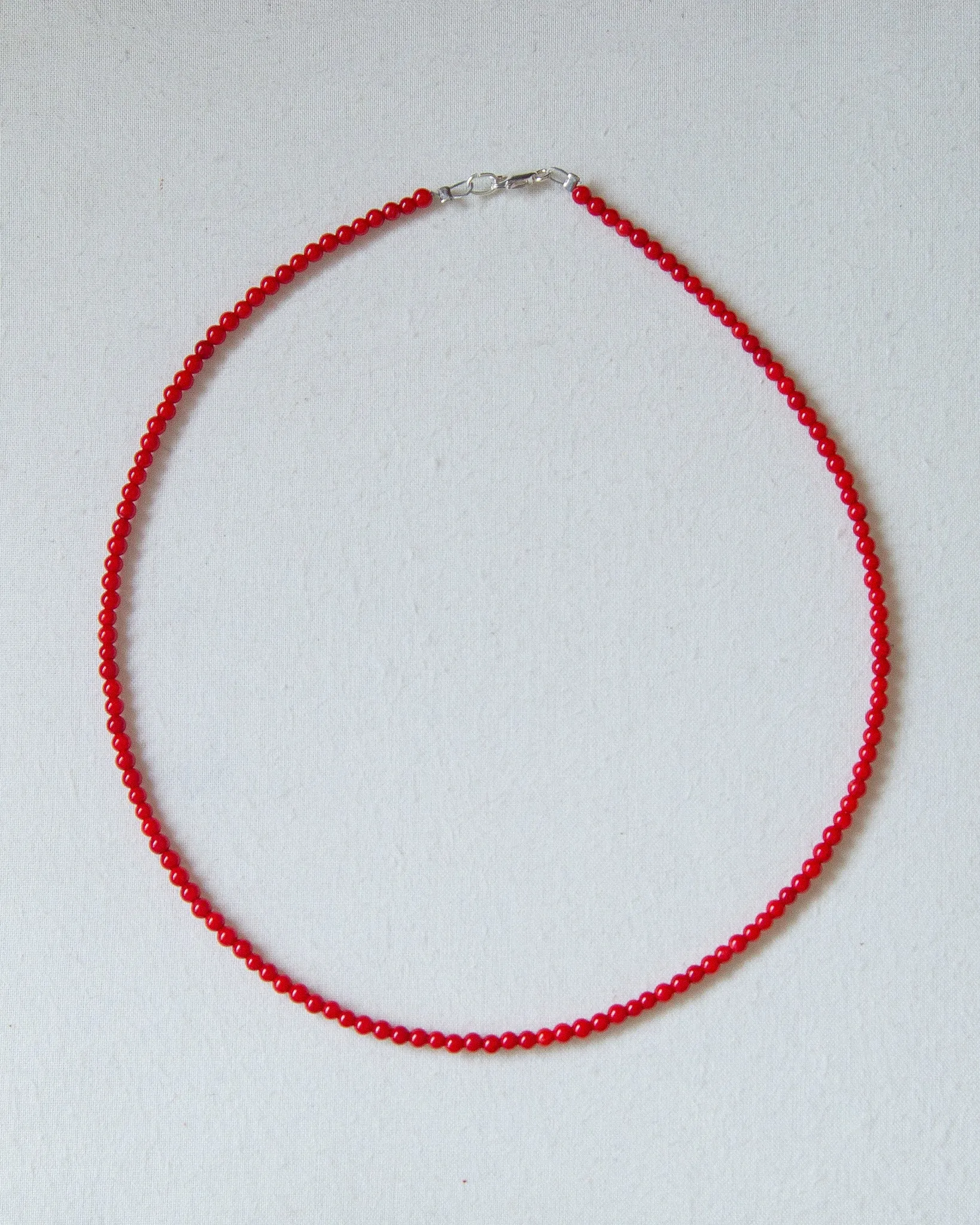 Coral Gemstone Necklace in Red