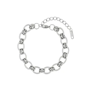Courage Waterproof Smooth Link Bracelet Silver Plating