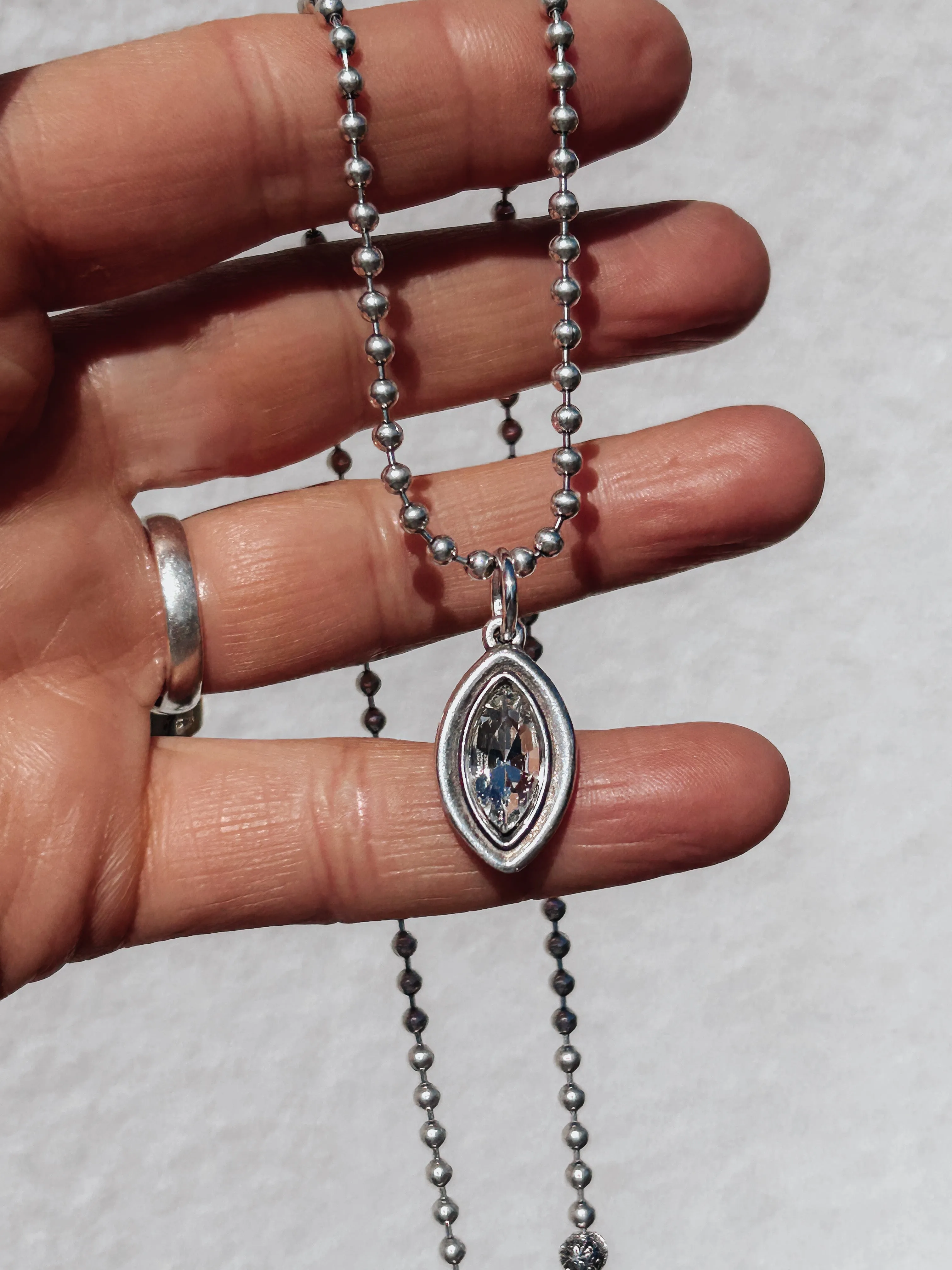 Crystal Ball Chain Necklace
