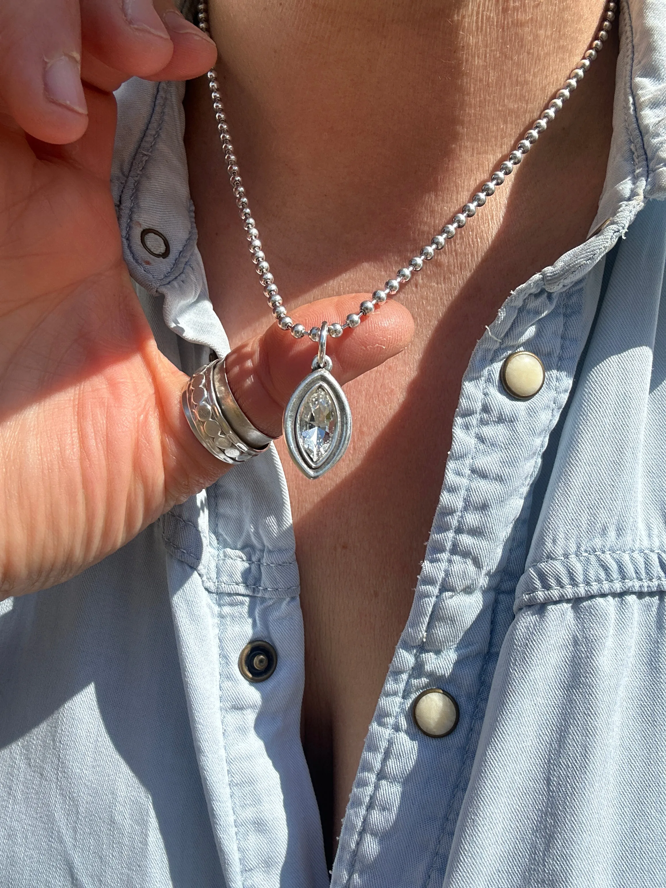 Crystal Ball Chain Necklace