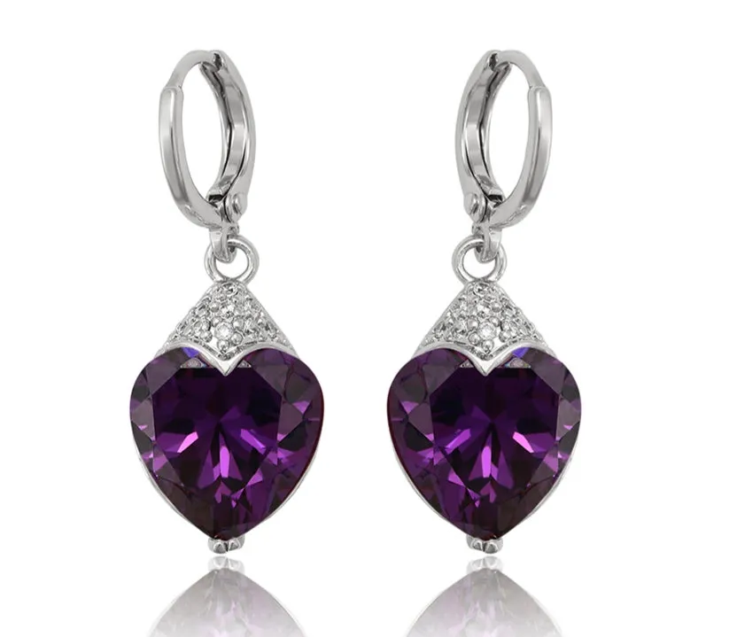 Crystal Silver Drop Earrings-* Clearance *