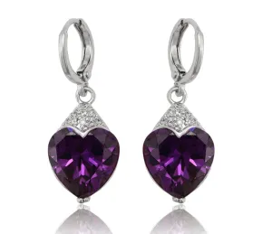 Crystal Silver Drop Earrings-* Clearance *