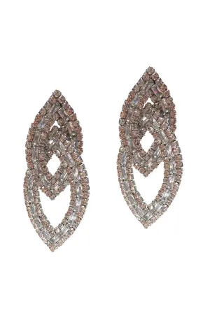 CZ Silver Interlinked Earrings