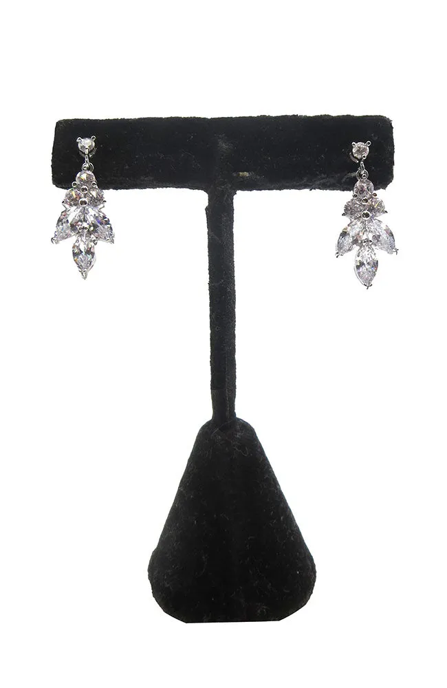 CZ Slv Earrings