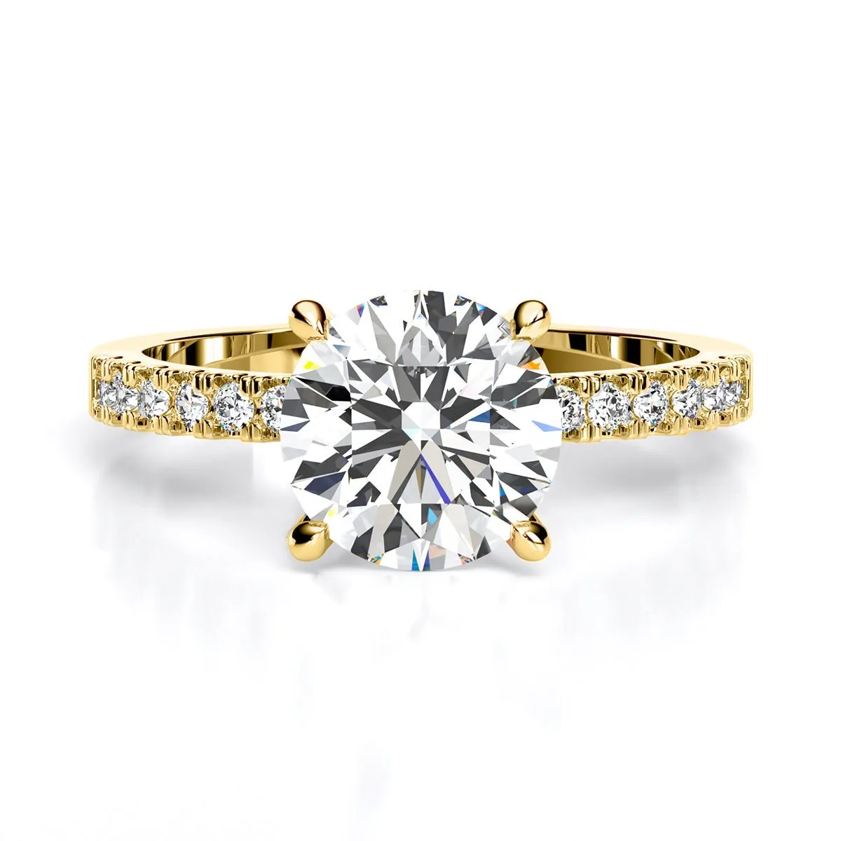 Dahlia - GIA Natural Round Diamond Engagement Ring