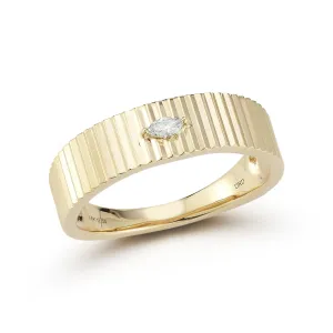 Dana Rebecca 14k Yellow Gold Teddi Paige Fluted Marquise Diamond Ring
