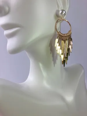 Dangle Drop Gold Earrings