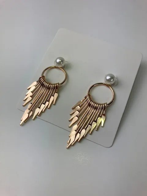 Dangle Drop Gold Earrings