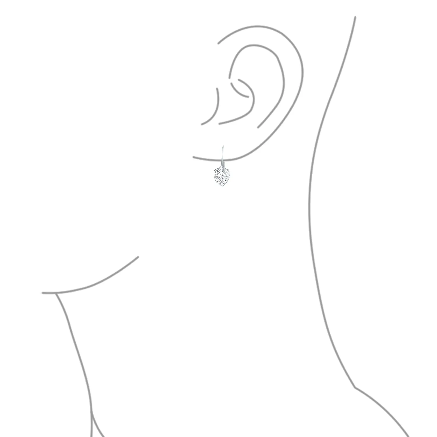 Delicate Filigree Leaf Dangle Earrings Sterling Silver Nature-Inspired Jewelry