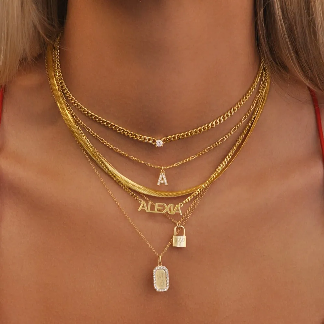 Diamond Curb Chain Choker