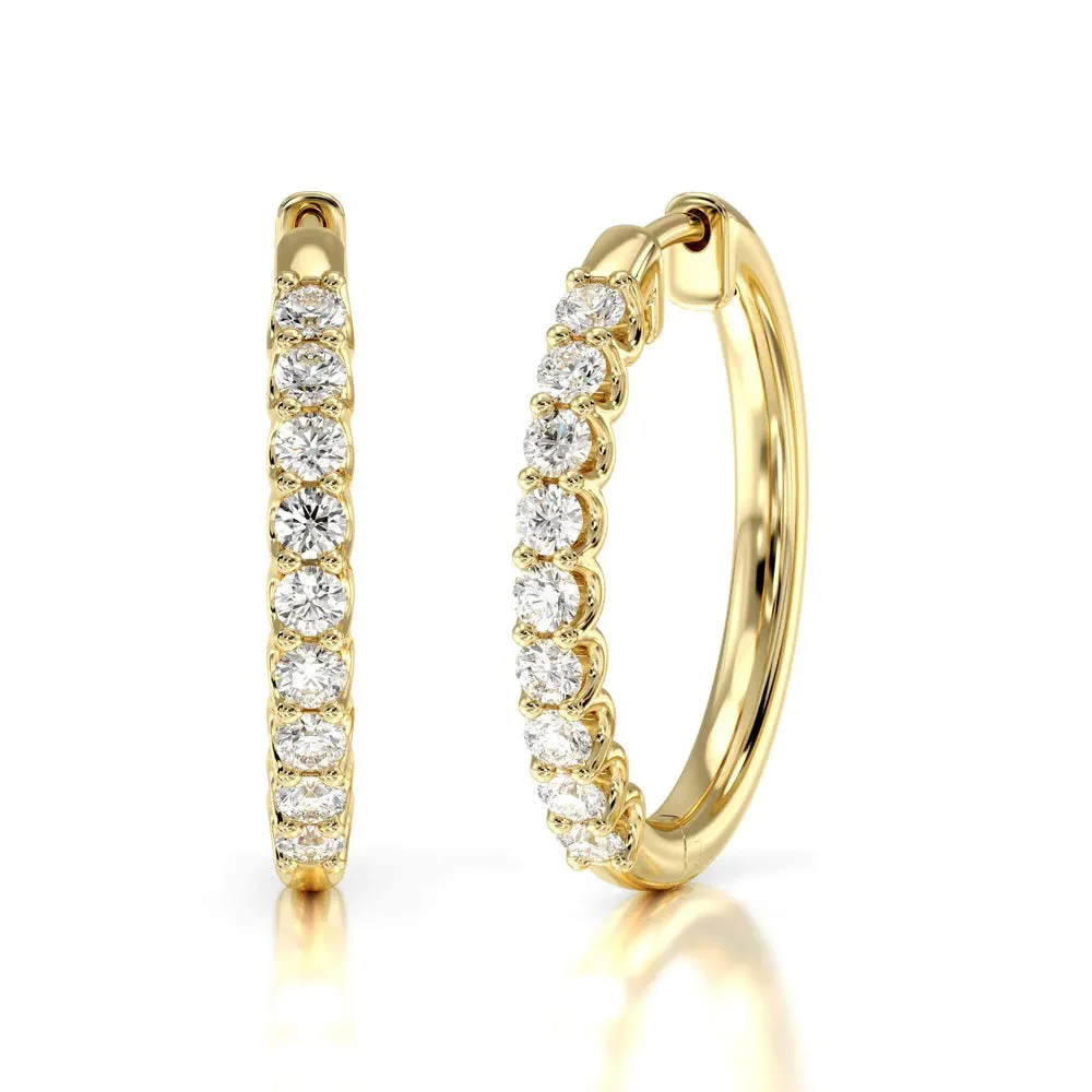 Diamond Hoop Earrings