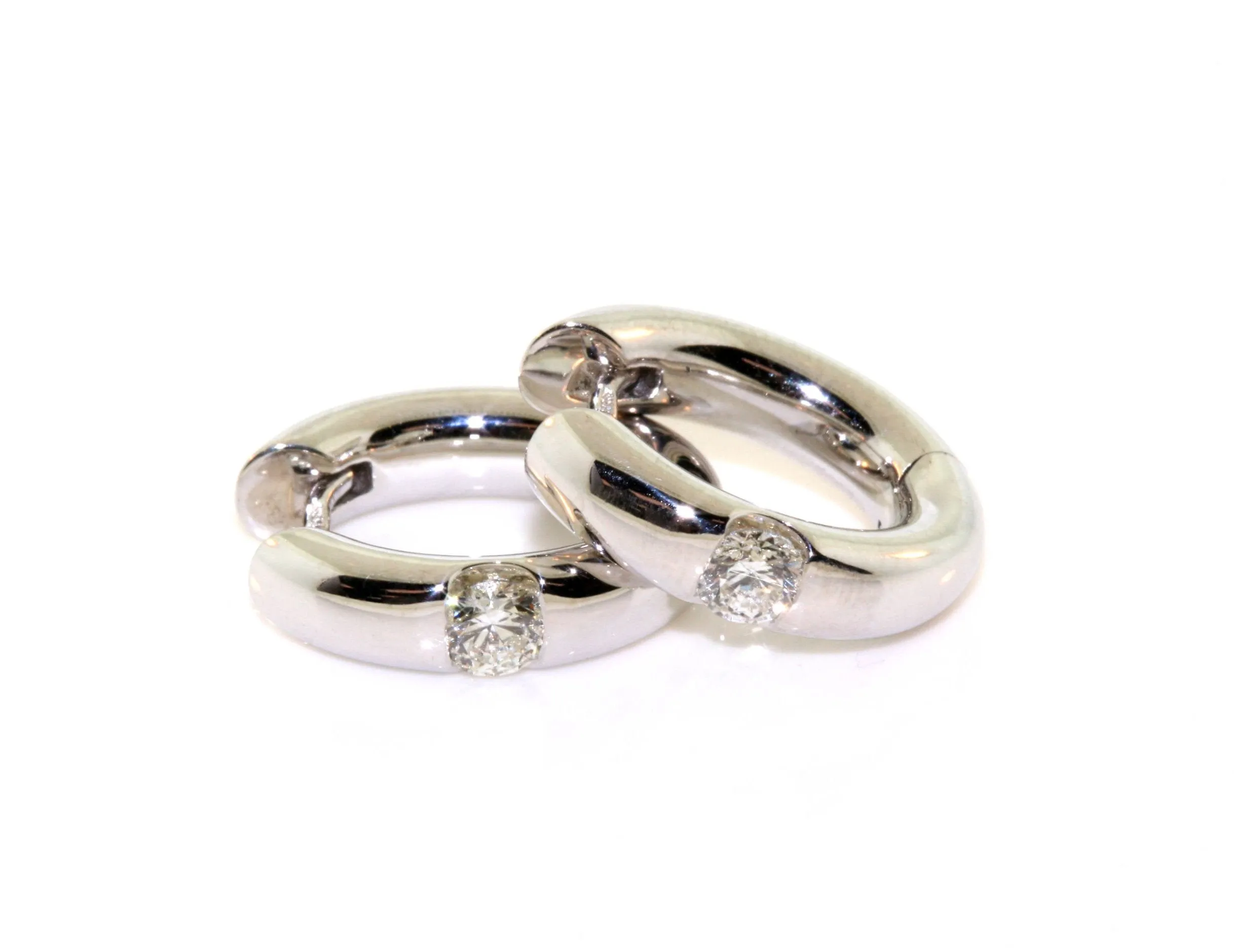 Diamond Hoop Earrings