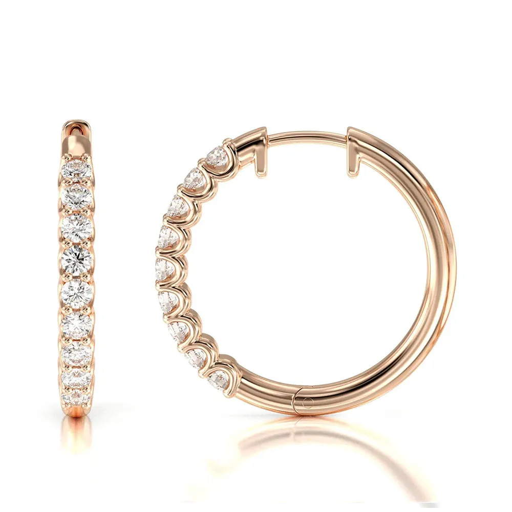 Diamond Hoop Earrings