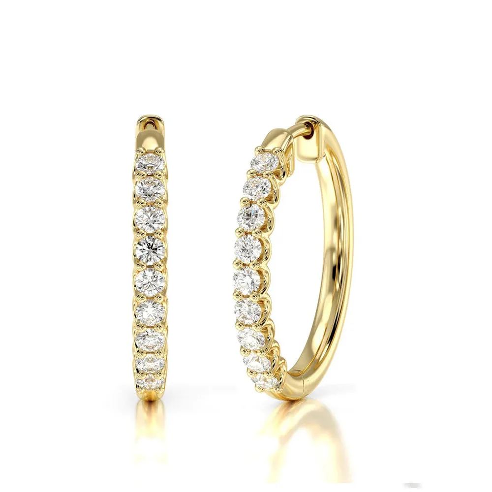 Diamond Hoop Earrings