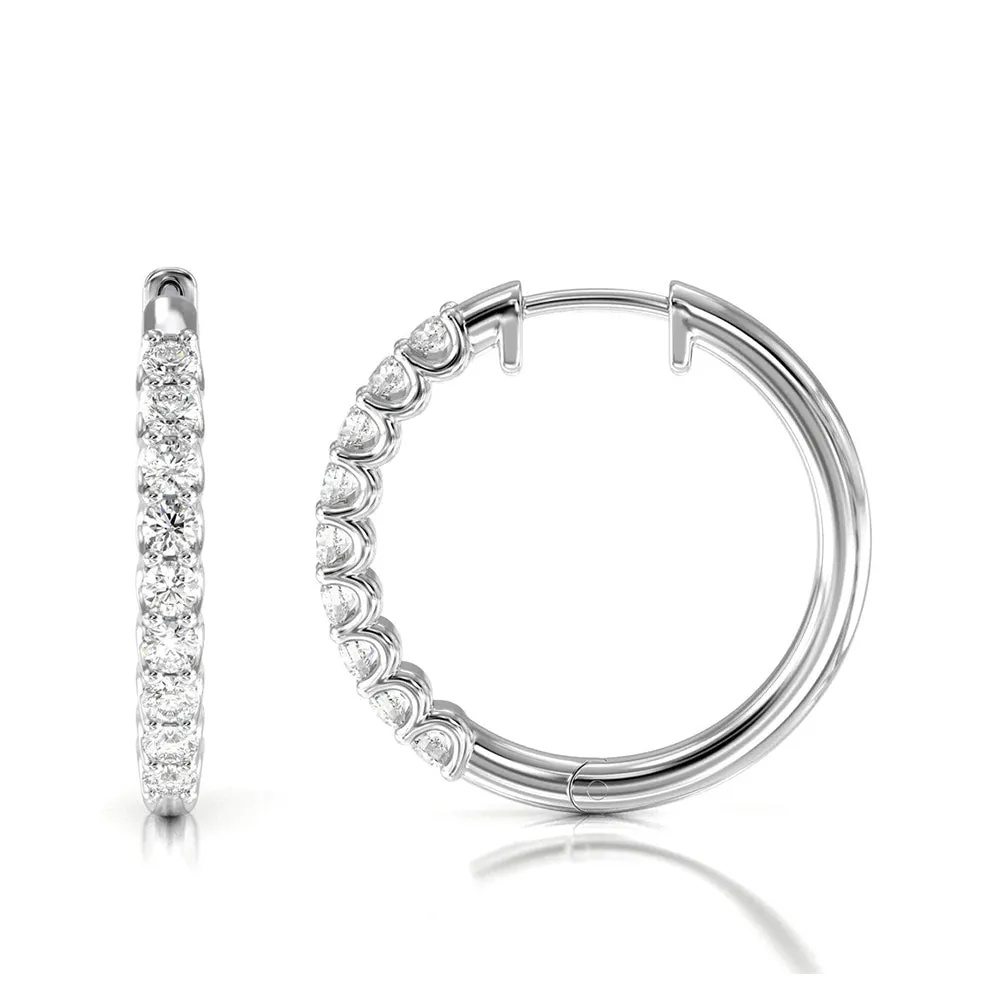 Diamond Hoop Earrings