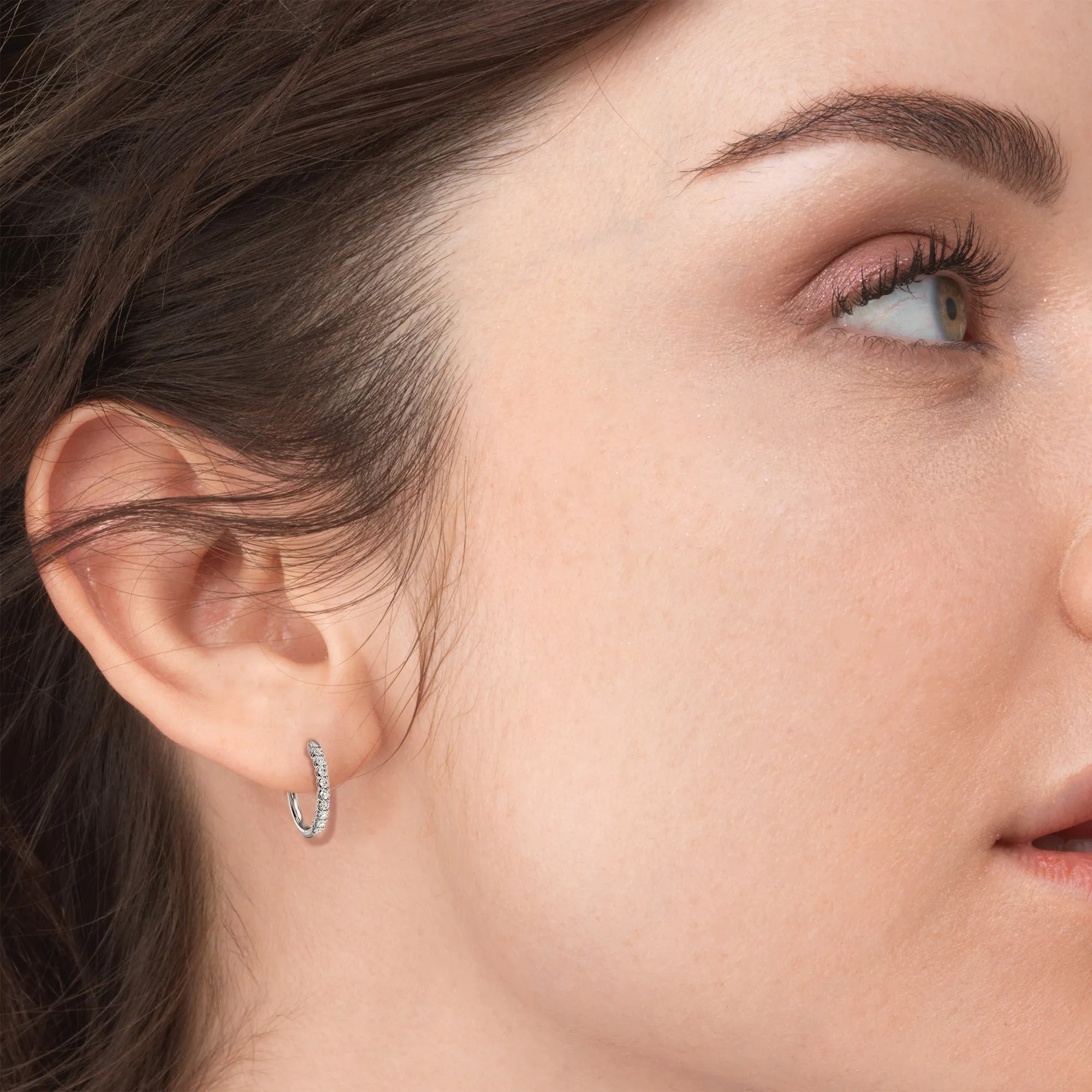 Diamond Hoop Earrings