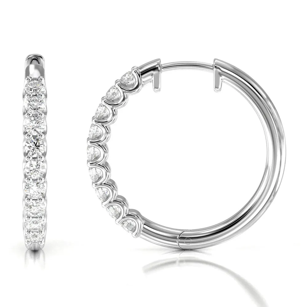 Diamond Hoop Earrings