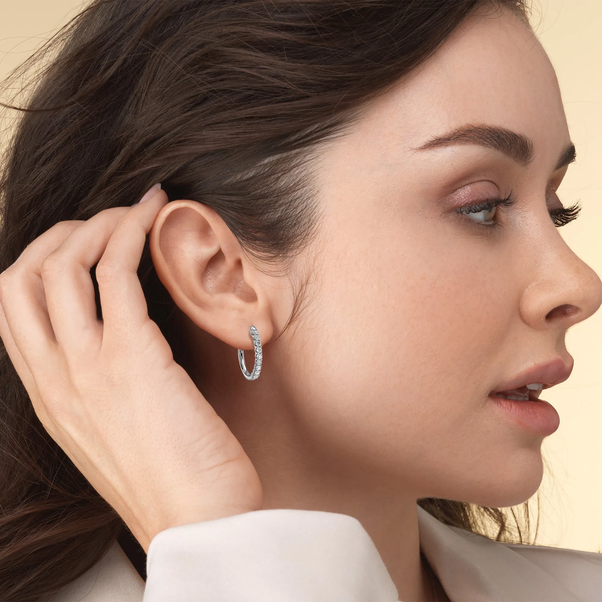 Diamond Hoop Earrings