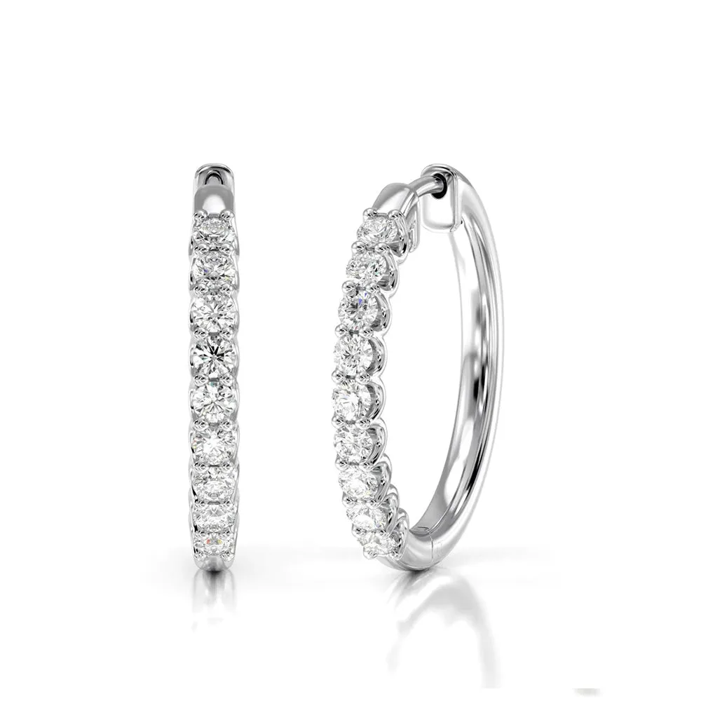 Diamond Hoop Earrings