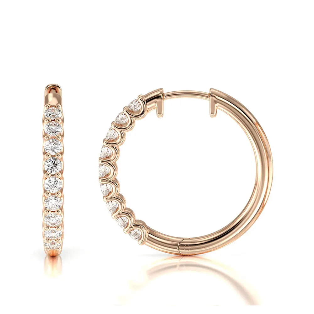 Diamond Hoop Earrings