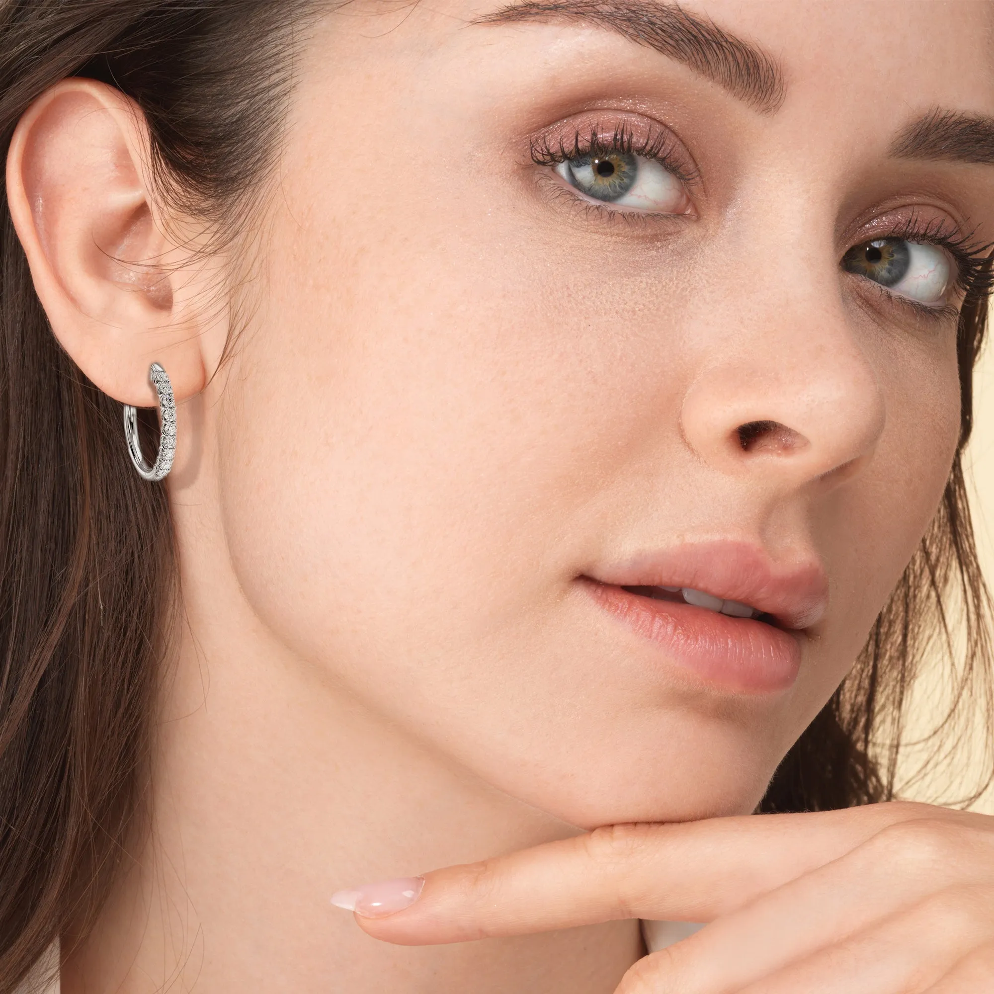 Diamond Hoop Earrings