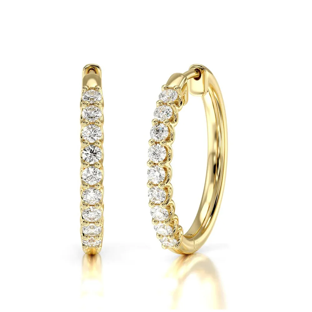 Diamond Hoop Earrings