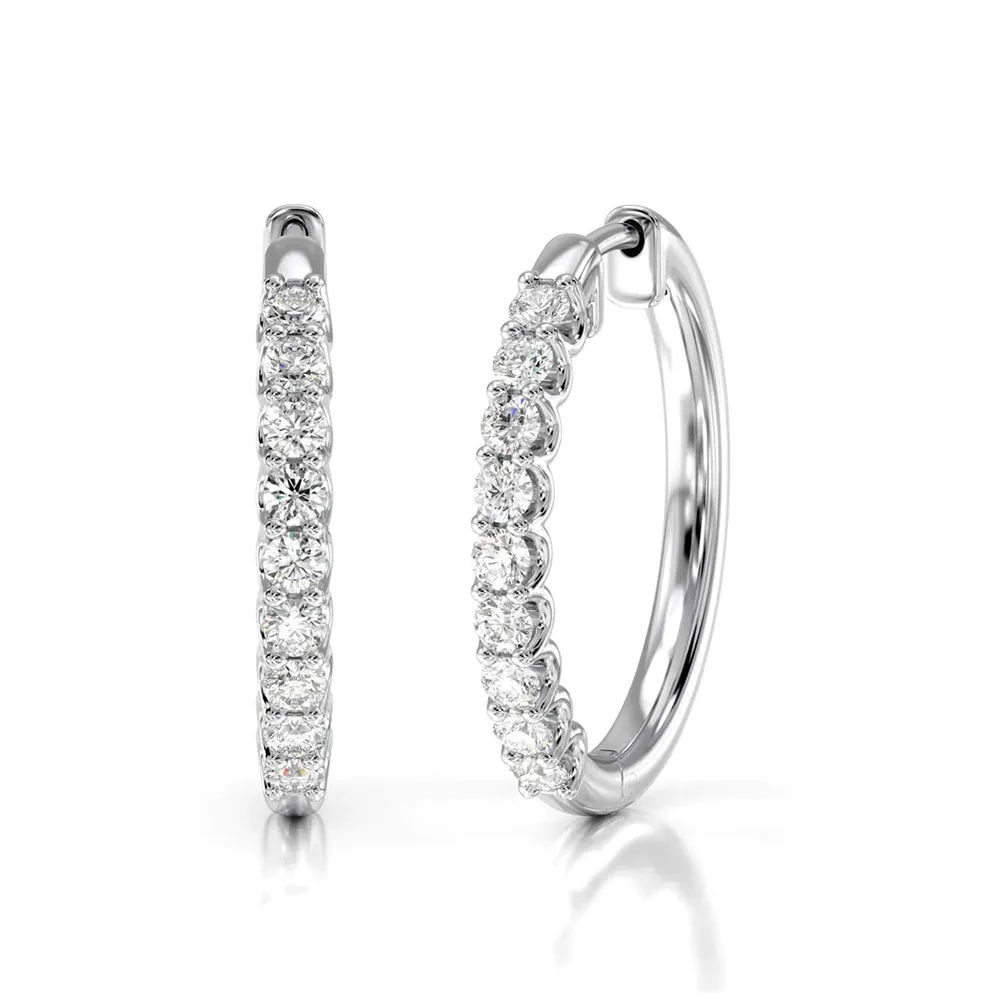 Diamond Hoop Earrings