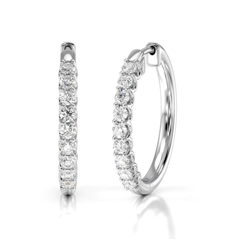 Diamond Hoop Earrings
