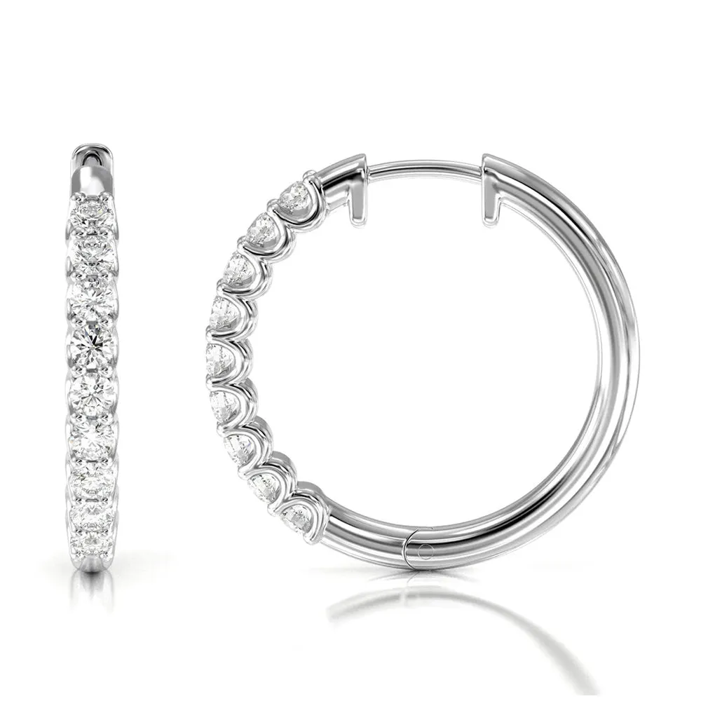 Diamond Hoop Earrings