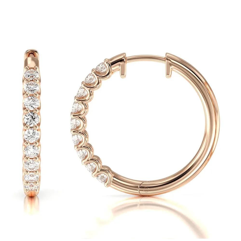 Diamond Hoop Earrings