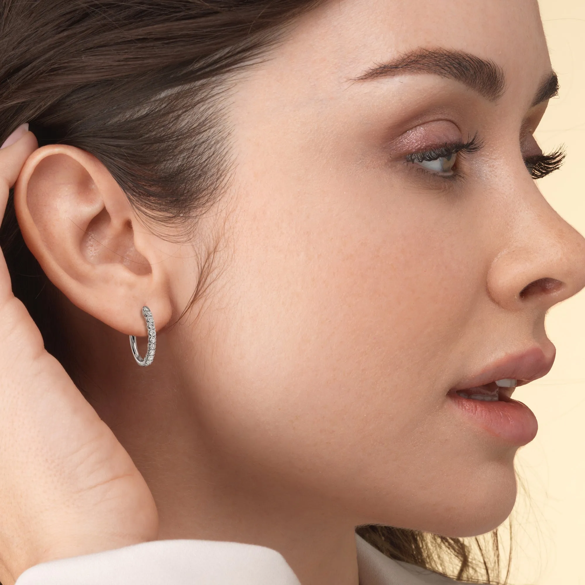 Diamond Hoop Earrings