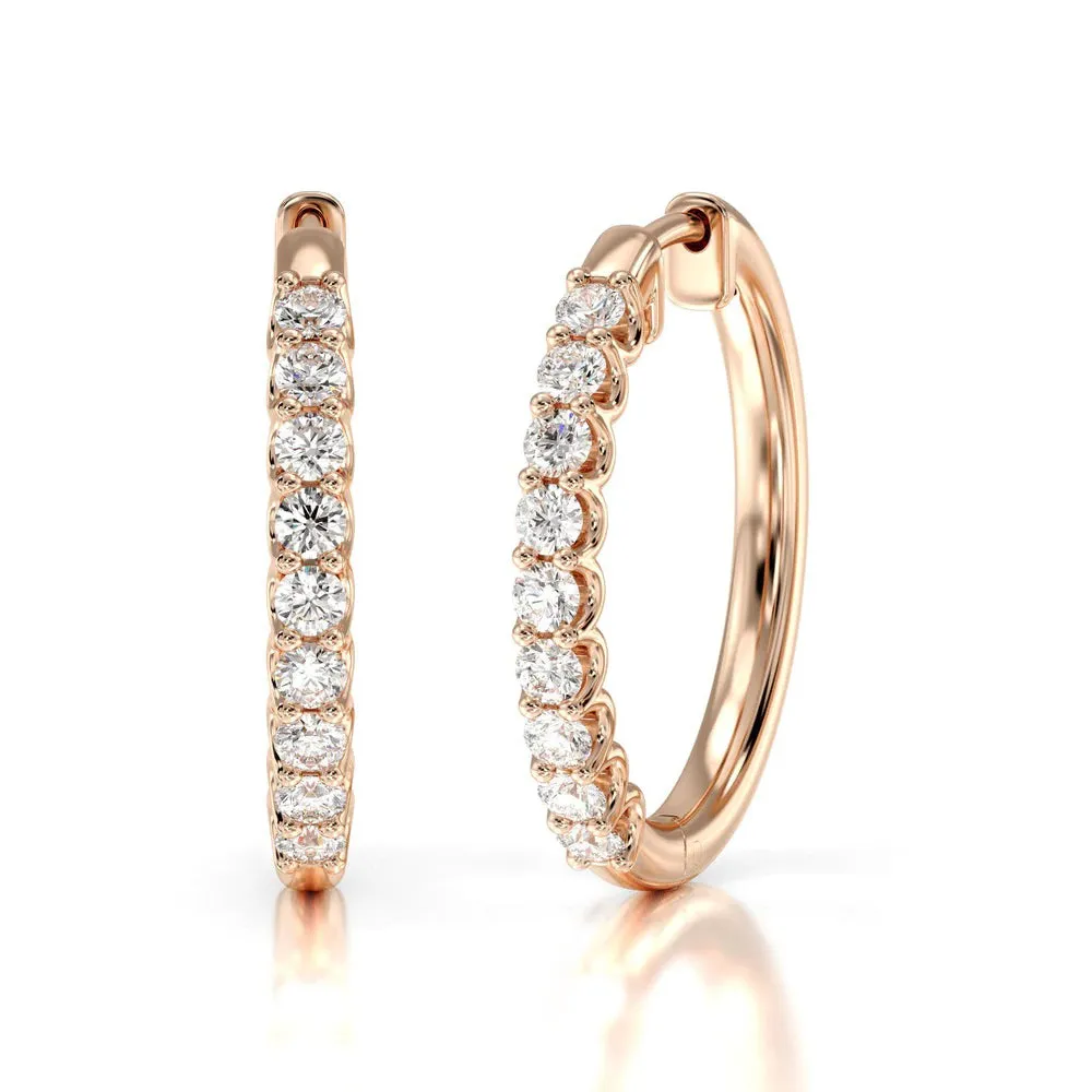 Diamond Hoop Earrings