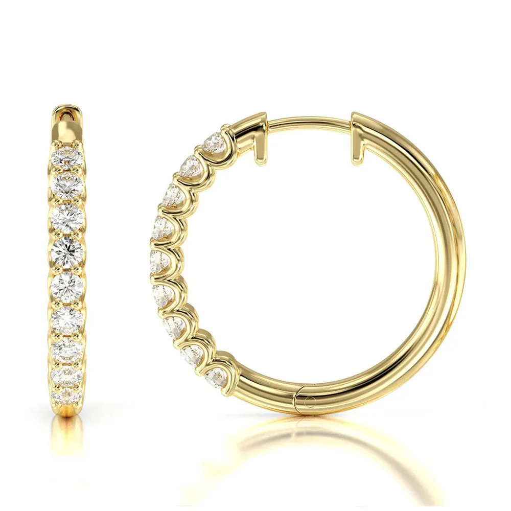 Diamond Hoop Earrings