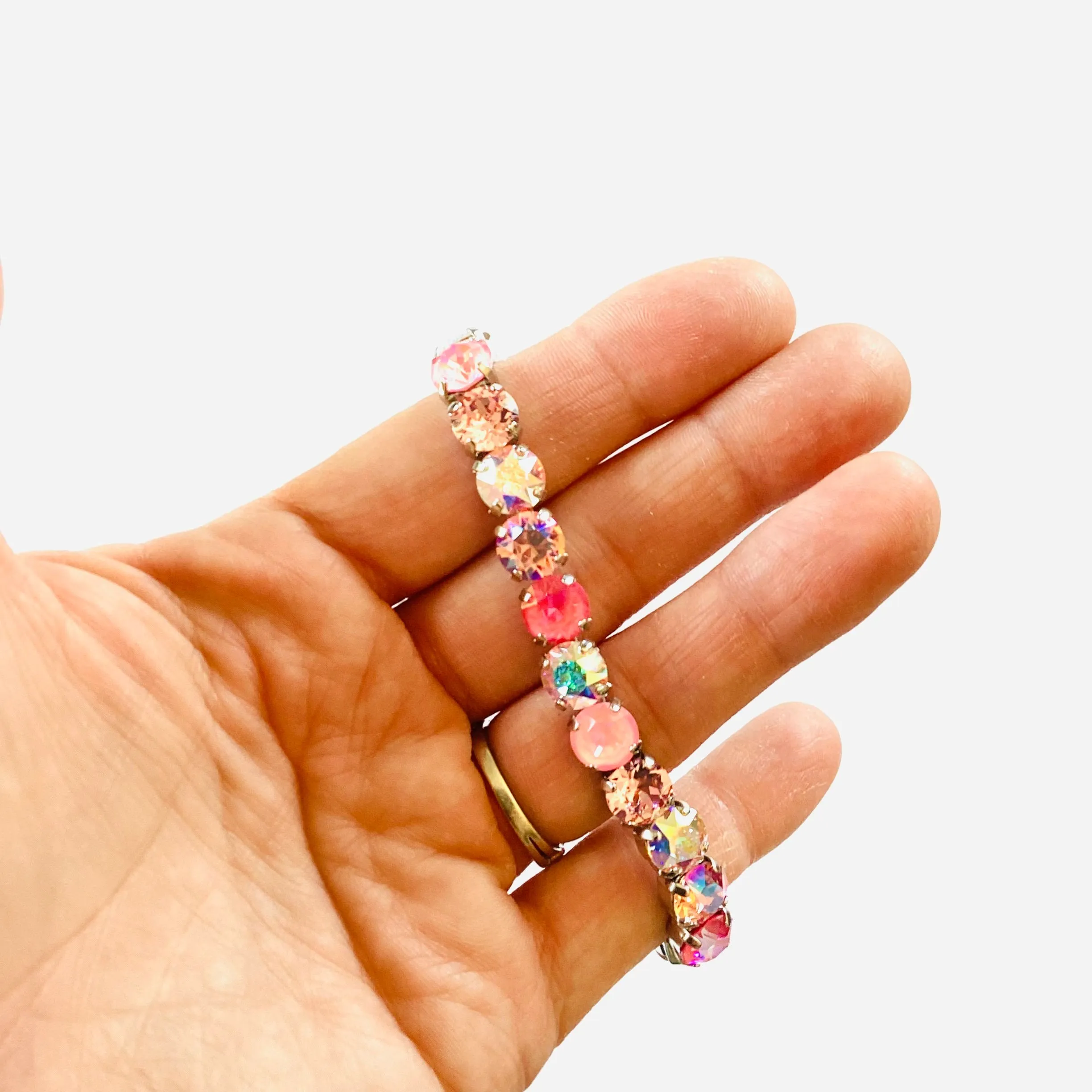 Diamonds Stretch Bracelet in Ultra Pink Hues
