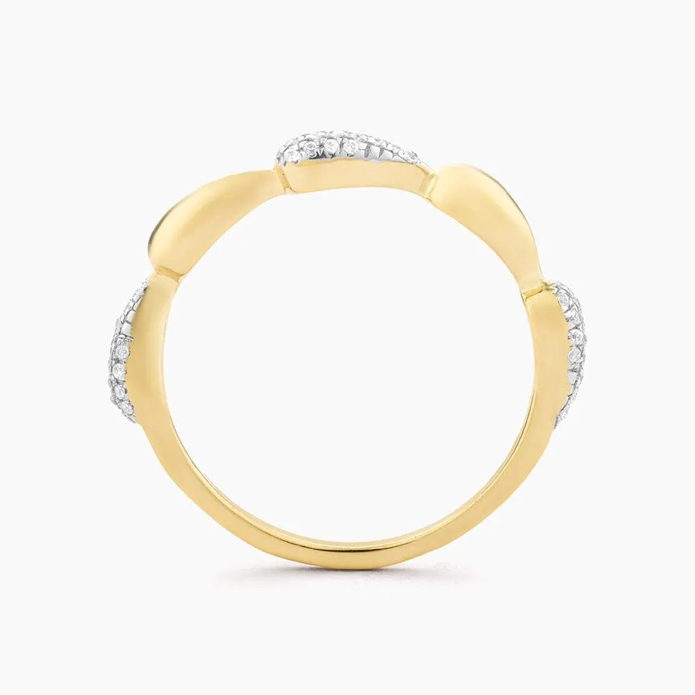 Ella Stein Raindrops Falling Stackable Ring in Gold - Size 8
