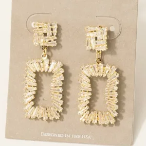 ELYSIA GOLD RHINESTONE DROP EARRINGS
