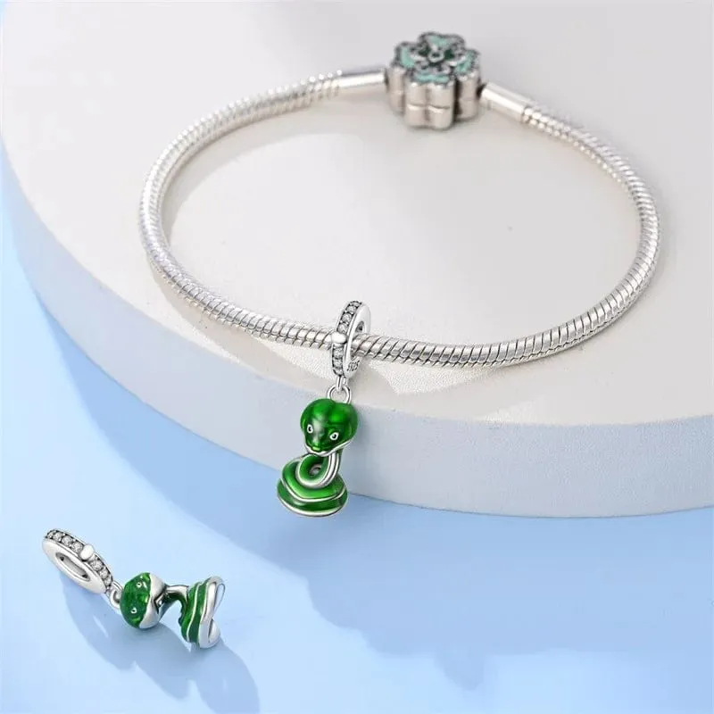 Emerald Snake Dangle Charm